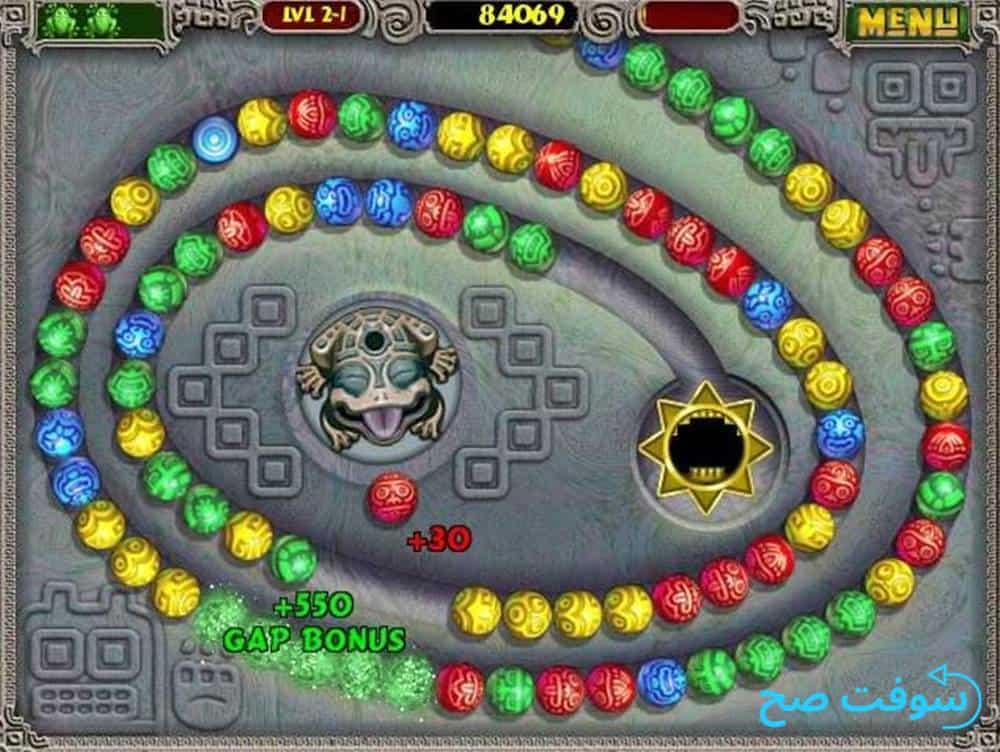 تحميل لعبة زوما Zuma Deluxe